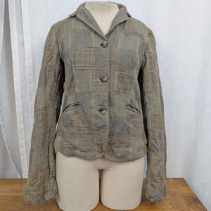 Gap Distressed Cotton Patchwork 2000's Blazer Size 6